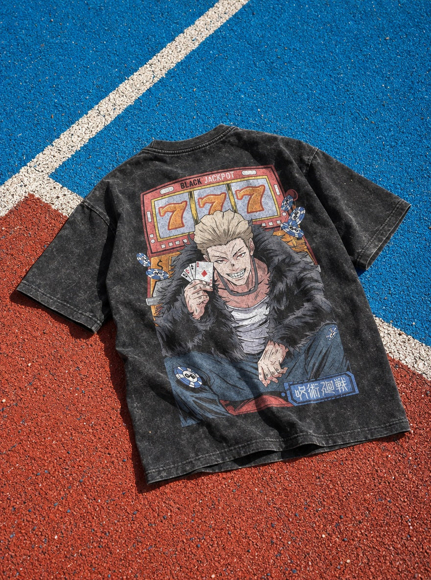 Hakari High Roller – T-Shirt – flat-lay | Jujutsu Kaisen