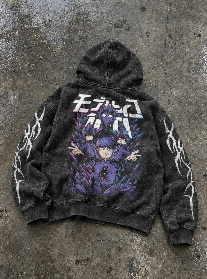Mob Shadows – Hoodie – flat-lay | Mob Psycho 100