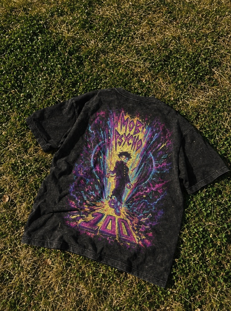 Mob Burst – T-Shirt – flat-lay | Mob Psycho 100