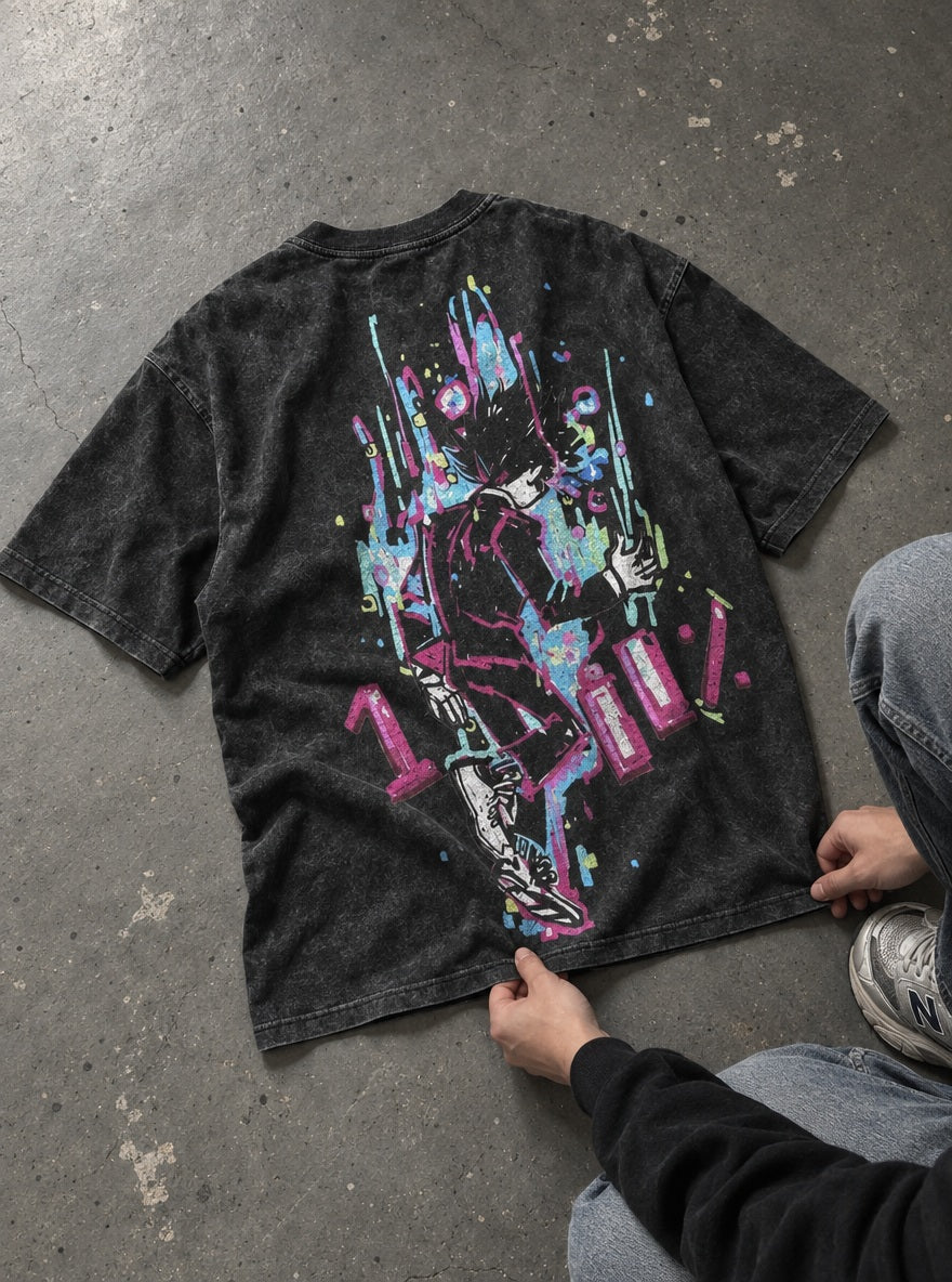 Mob Paint Splash – T-Shirt – flat-lay | Mob Psycho 100
