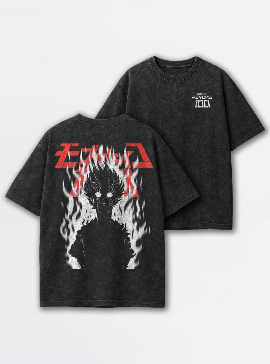 Mob Shadow Rage – T-Shirt – mockup | Mob Psycho 100