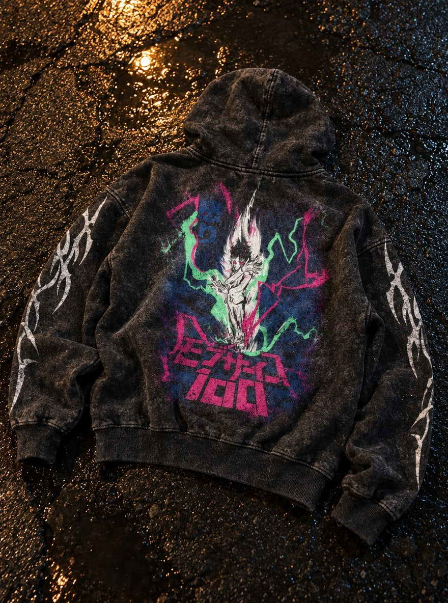 Mob Fury – Hoodie – flat-lay | Mob Psycho 100