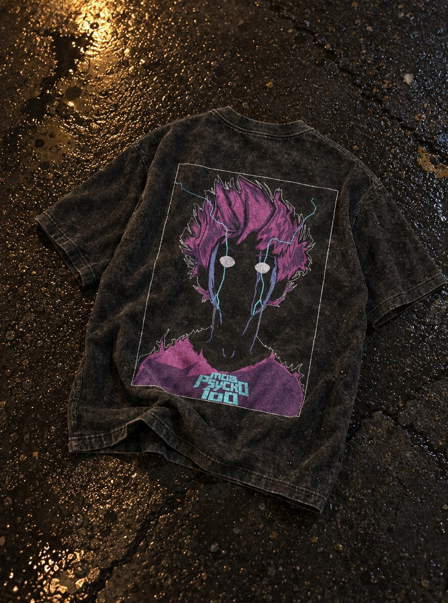 Mob Overflow – T-Shirt – flat-lay | Mob Psycho 100