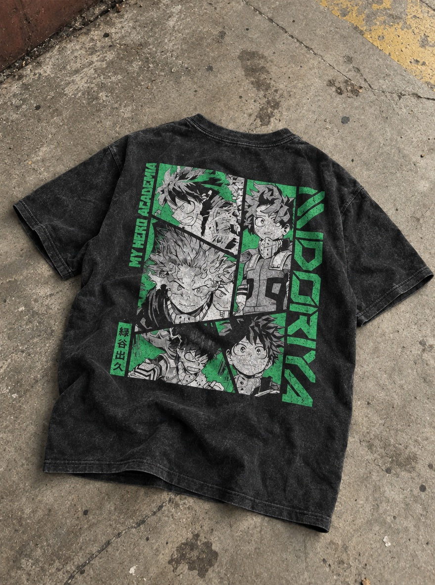 Midoriya Panels – T-Shirt – flat-lay | My Hero Academia