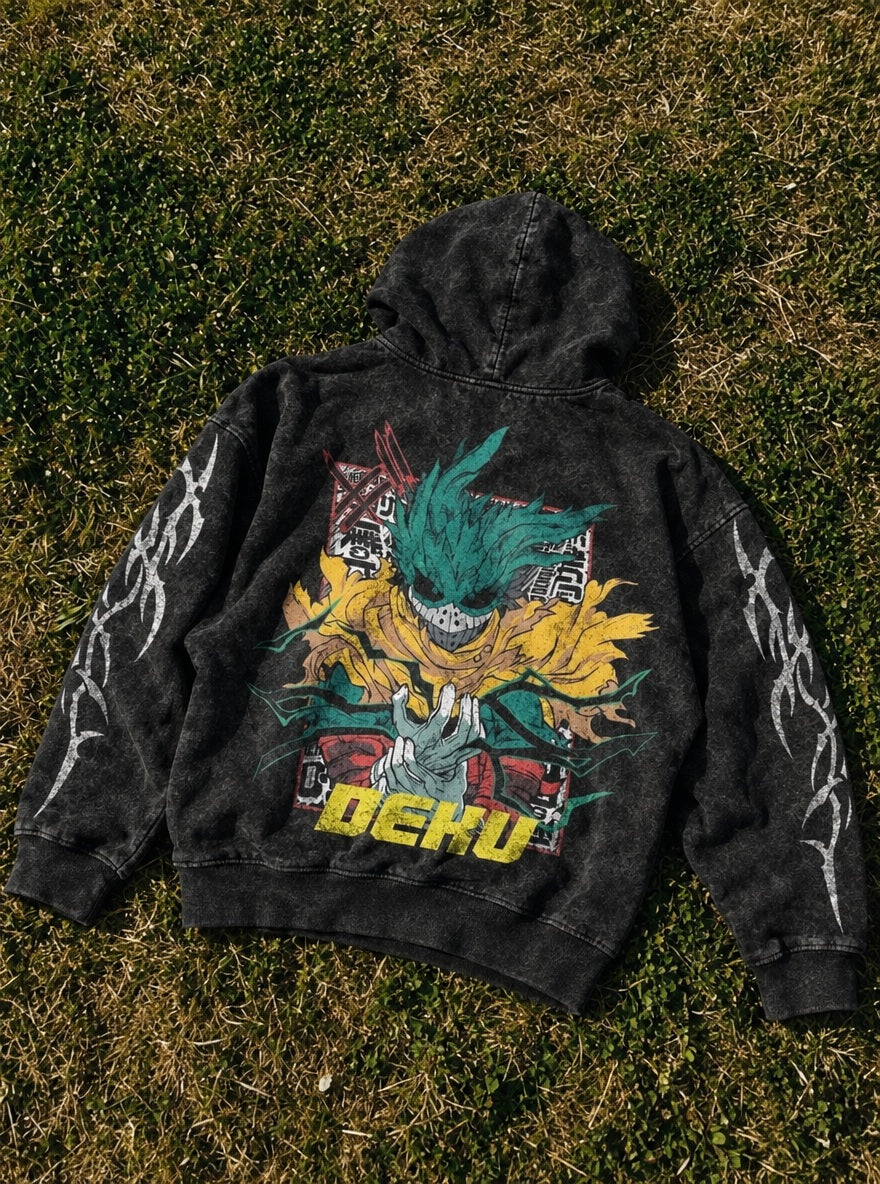Vigilante Deku – Hoodie – flat-lay | My Hero Academia