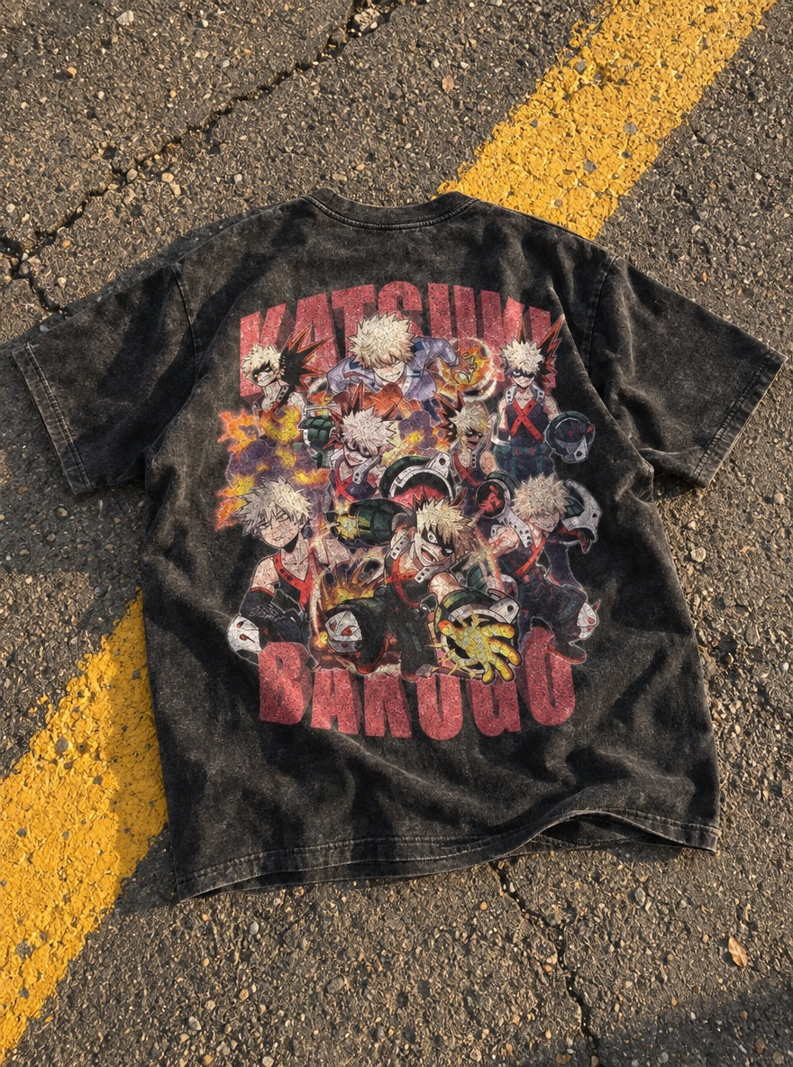 Katsuki Bakugo – T-Shirt – flat-lay | My Hero Academia