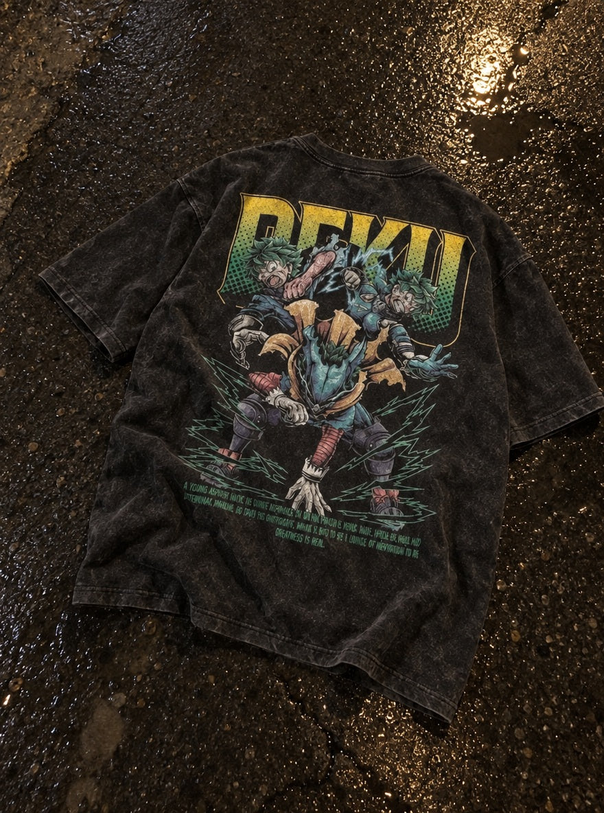 Deku's Resolve – T-Shirt – flat-lay | My Hero Academia