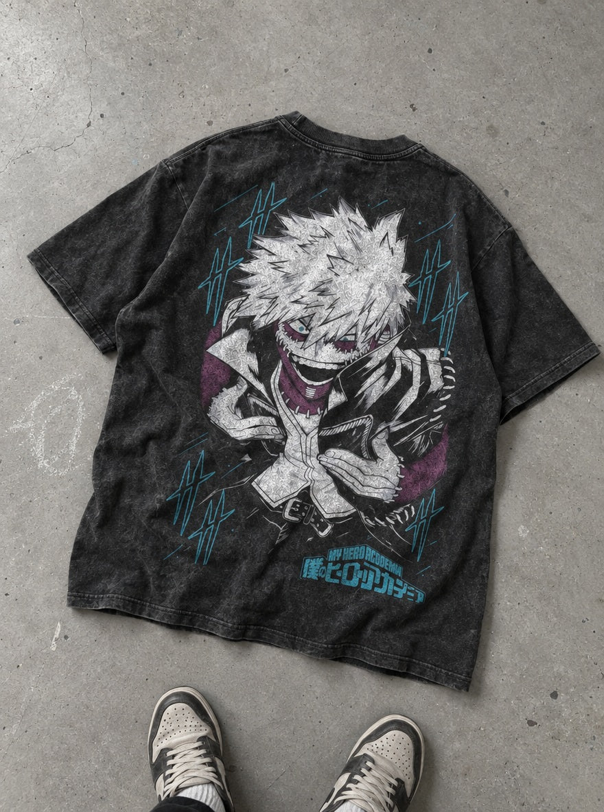 Dabi Grin – T-Shirt – flat-lay | My Hero Academia