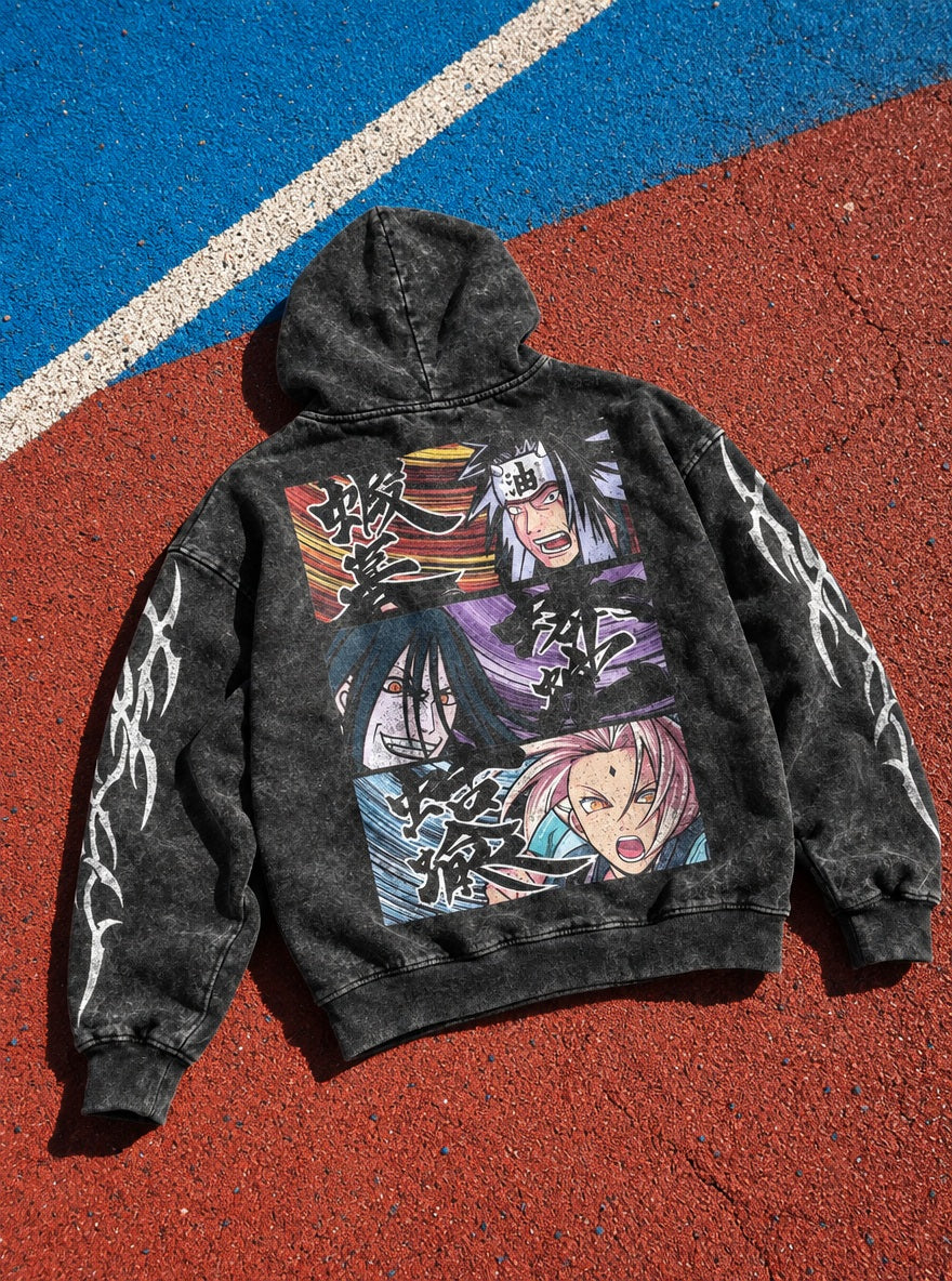 Legendary Sannin – Hoodie – flat-lay | Naruto