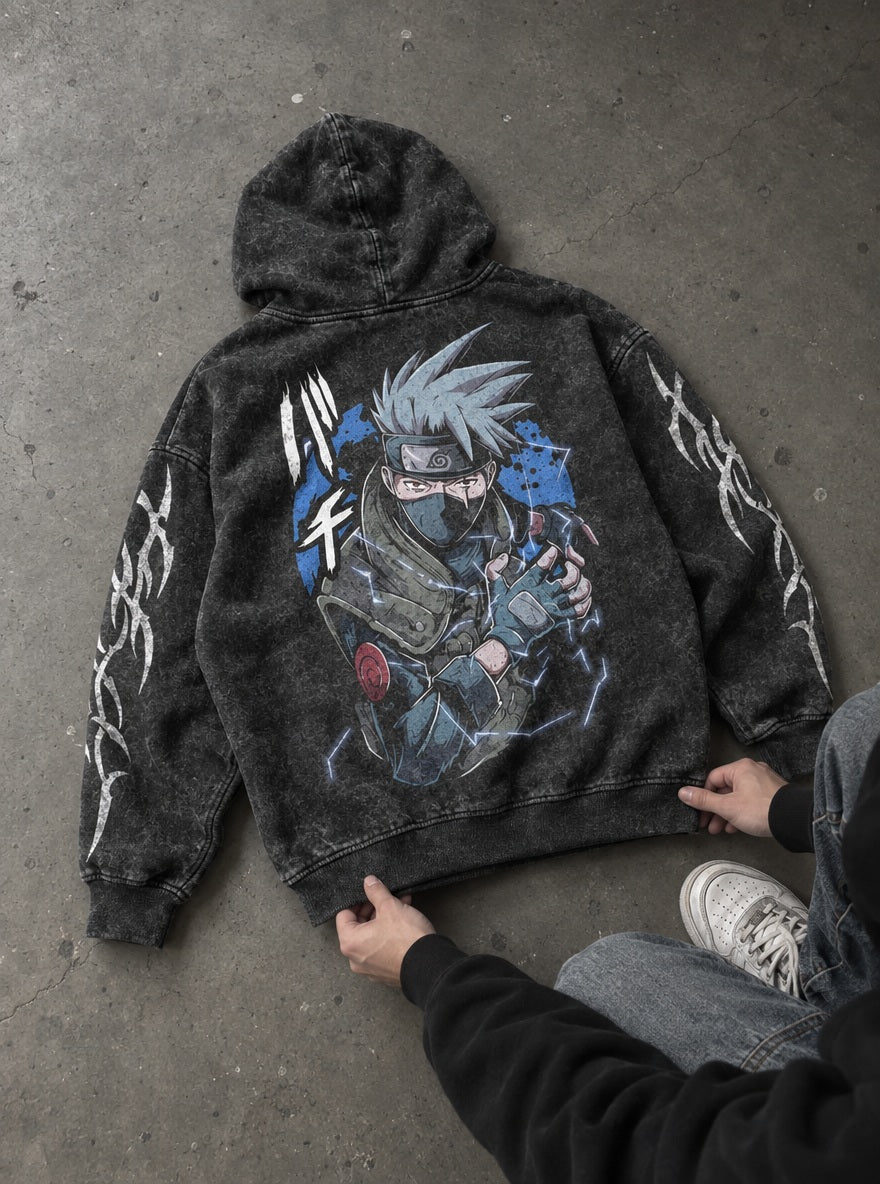 Kakashi Chidori – Hoodie – flat-lay | Naruto