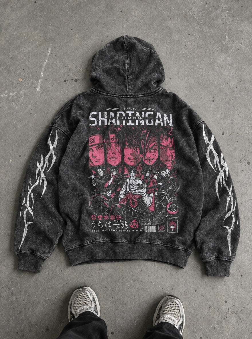 Uchiha Clan – Hoodie – flat-lay | Naruto