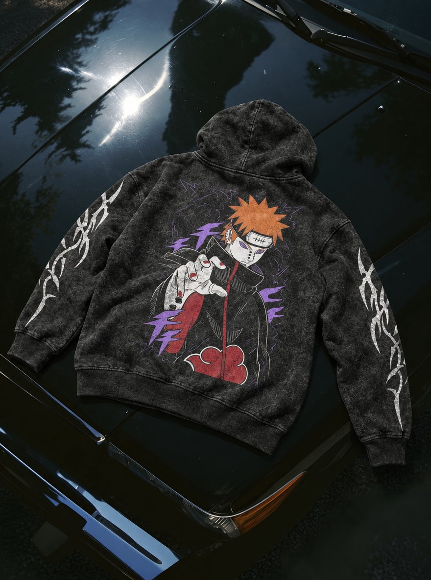 Six Paths Pain – Hoodie – flat-lay | Naruto