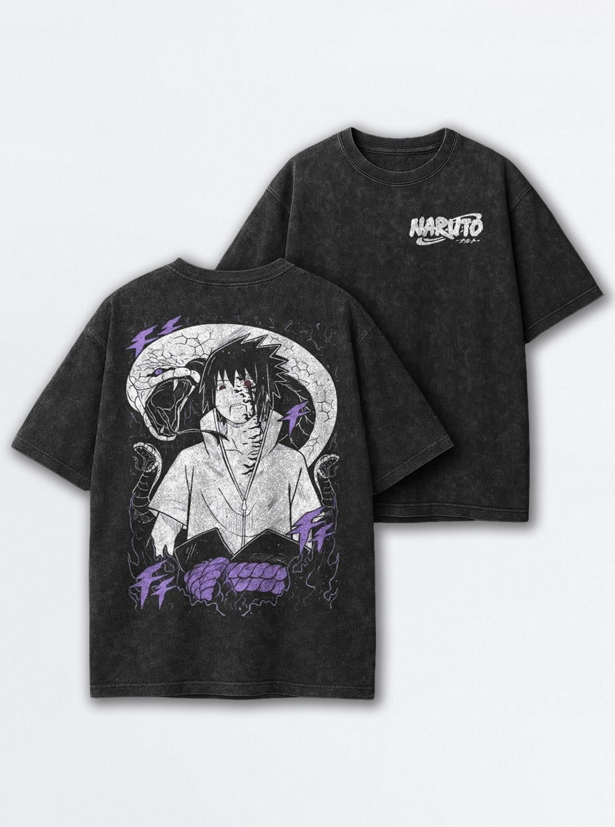 Sasuke Curse Mark – T-Shirt – mockup | Naruto