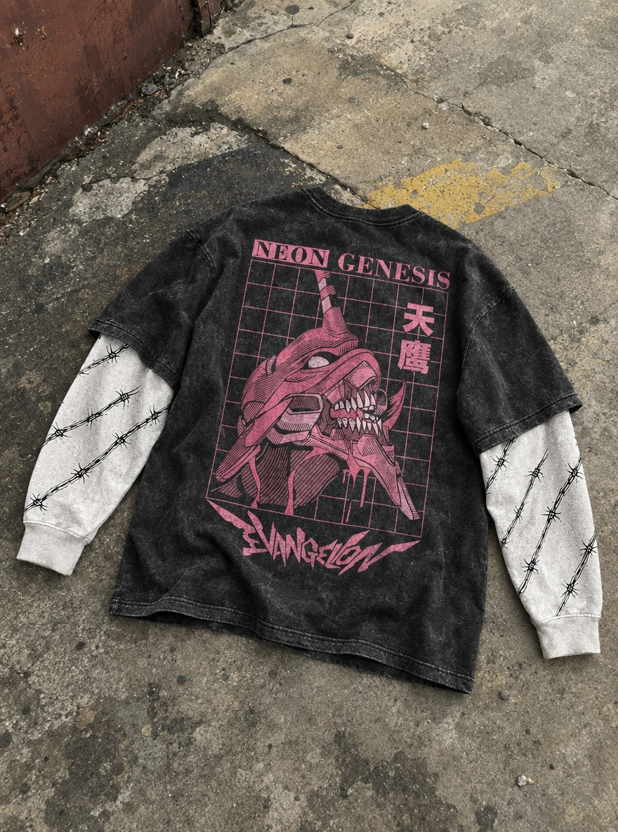 Unit-01 Berserk – Double Sleeves – flat-lay | Neon Genesis Evangelion
