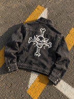 Rogue Jacket – Whitebeard Jolly Roger – flat-lay | One Piece