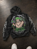 Three Sword Zoro – Hoodie – flat-lay | One Piece