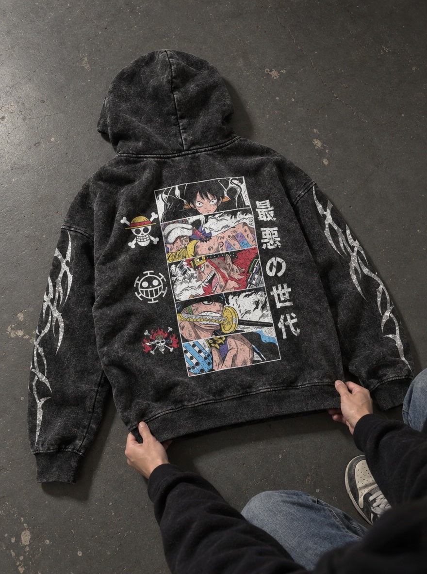 Worst Generation – Hoodie – flat-lay | One Piece