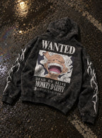 Luffy Wanted – Hoodie – flat-lay | One Piece