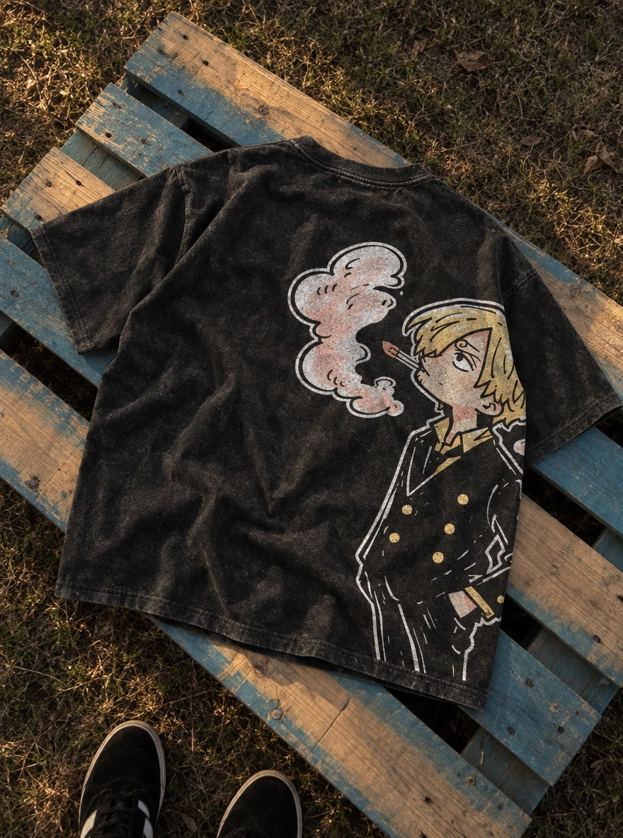 Sanji Smoke – T-Shirt – flat-lay | One Piece