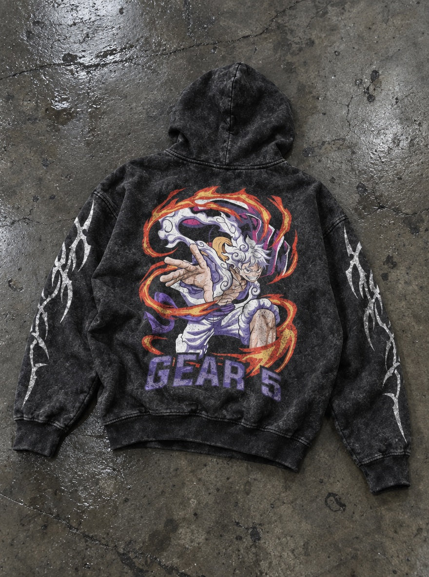 Gear 5 Awakening – Hoodie – flat-lay | One Piece