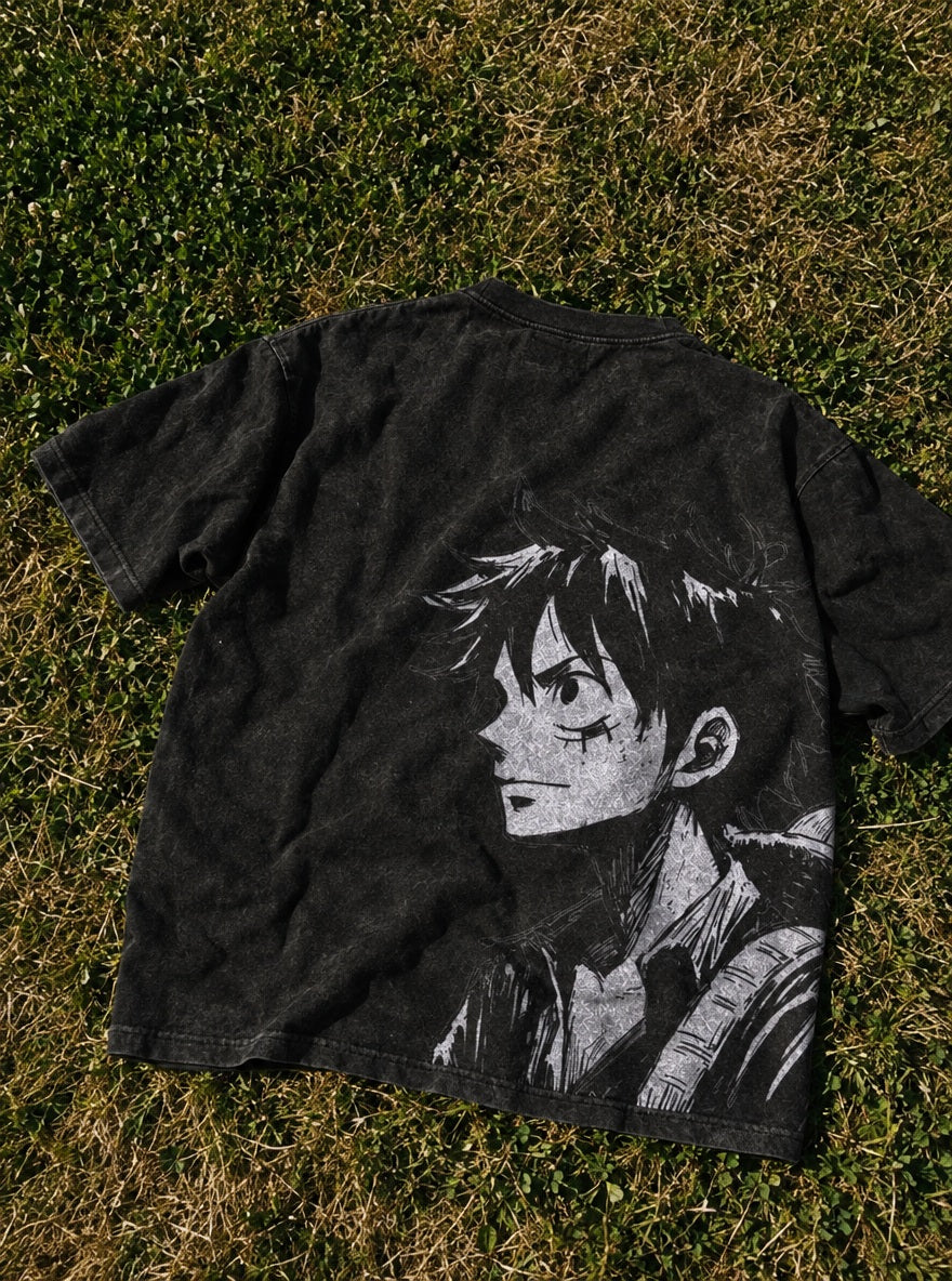 Luffy Profile – T-Shirt – flat-lay | One Piece