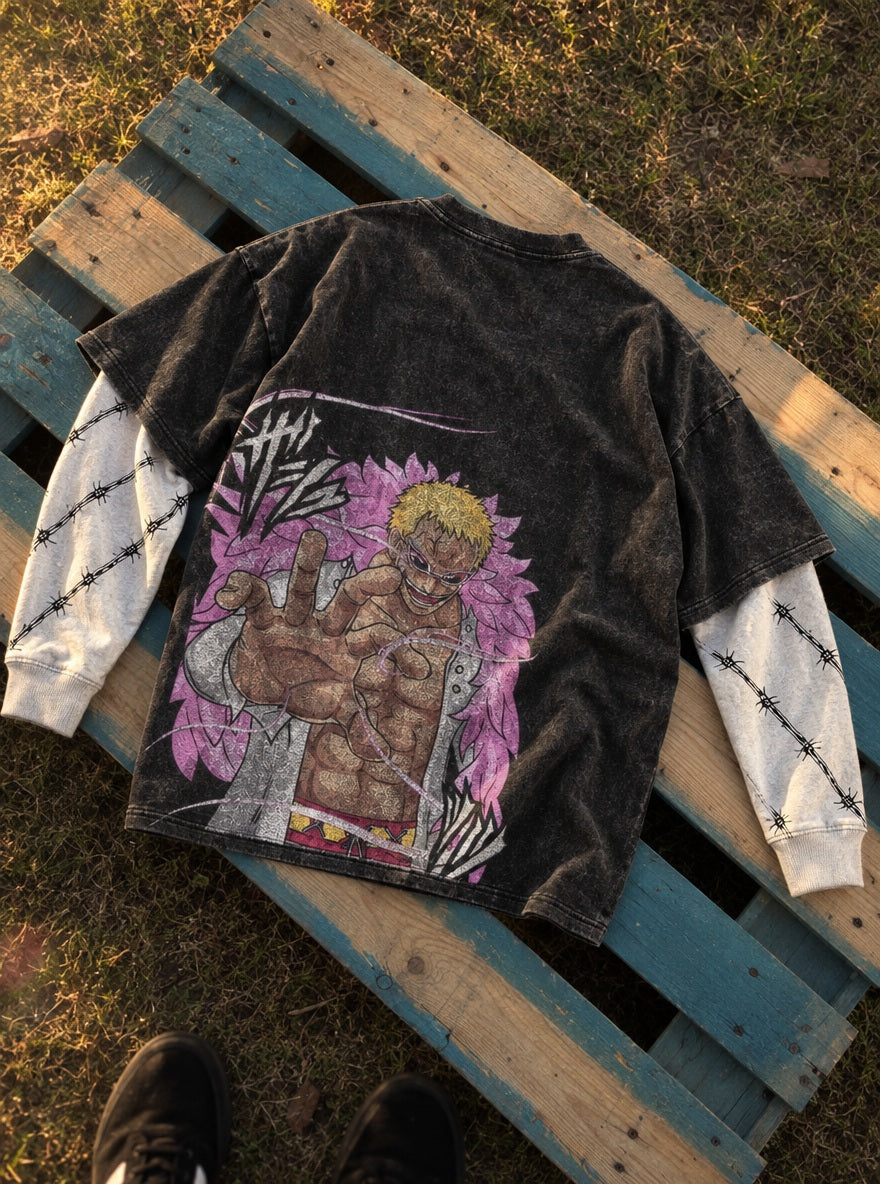 Doflamingo Puppeteer – Double Sleeves – flat-lay | One Piece