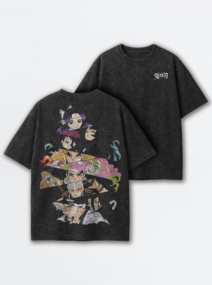 Blade Stack – Black T-Shirt – mockup | Demon Slayer