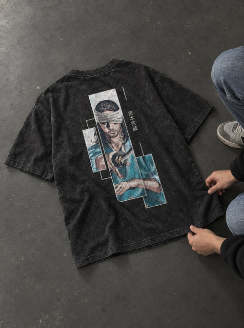 Blindfold Musashi – T-Shirt – flat-lay | Vagabond