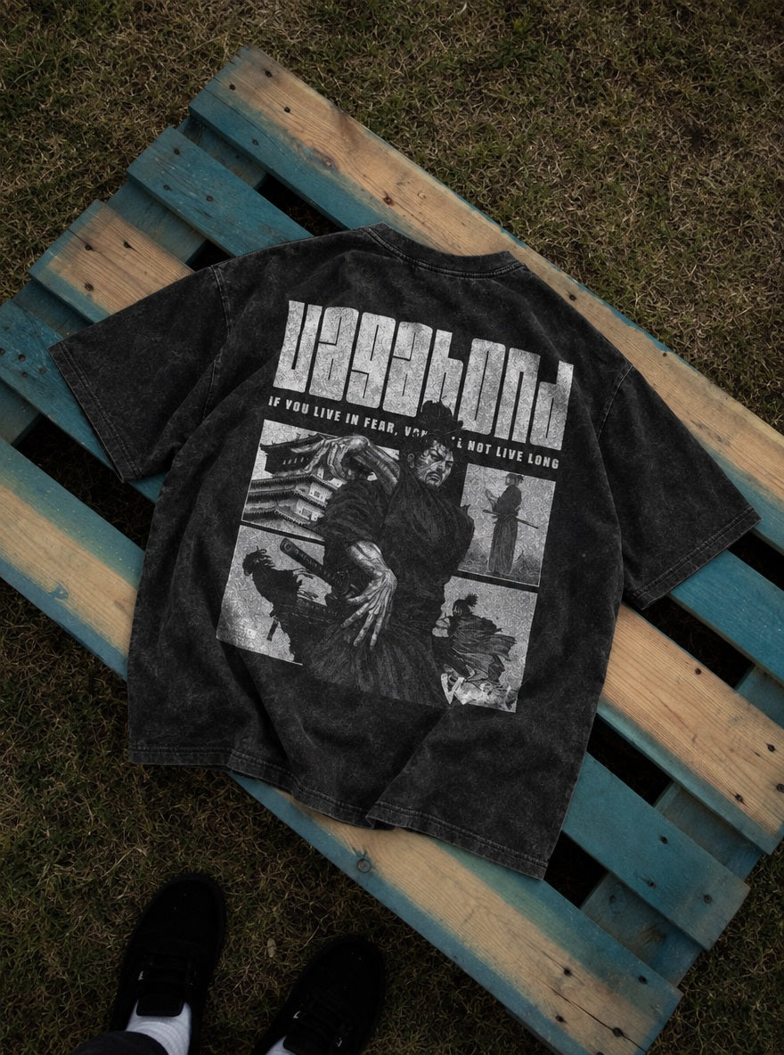 Fearless Musashi – T-Shirt – flat-lay | Vagabond