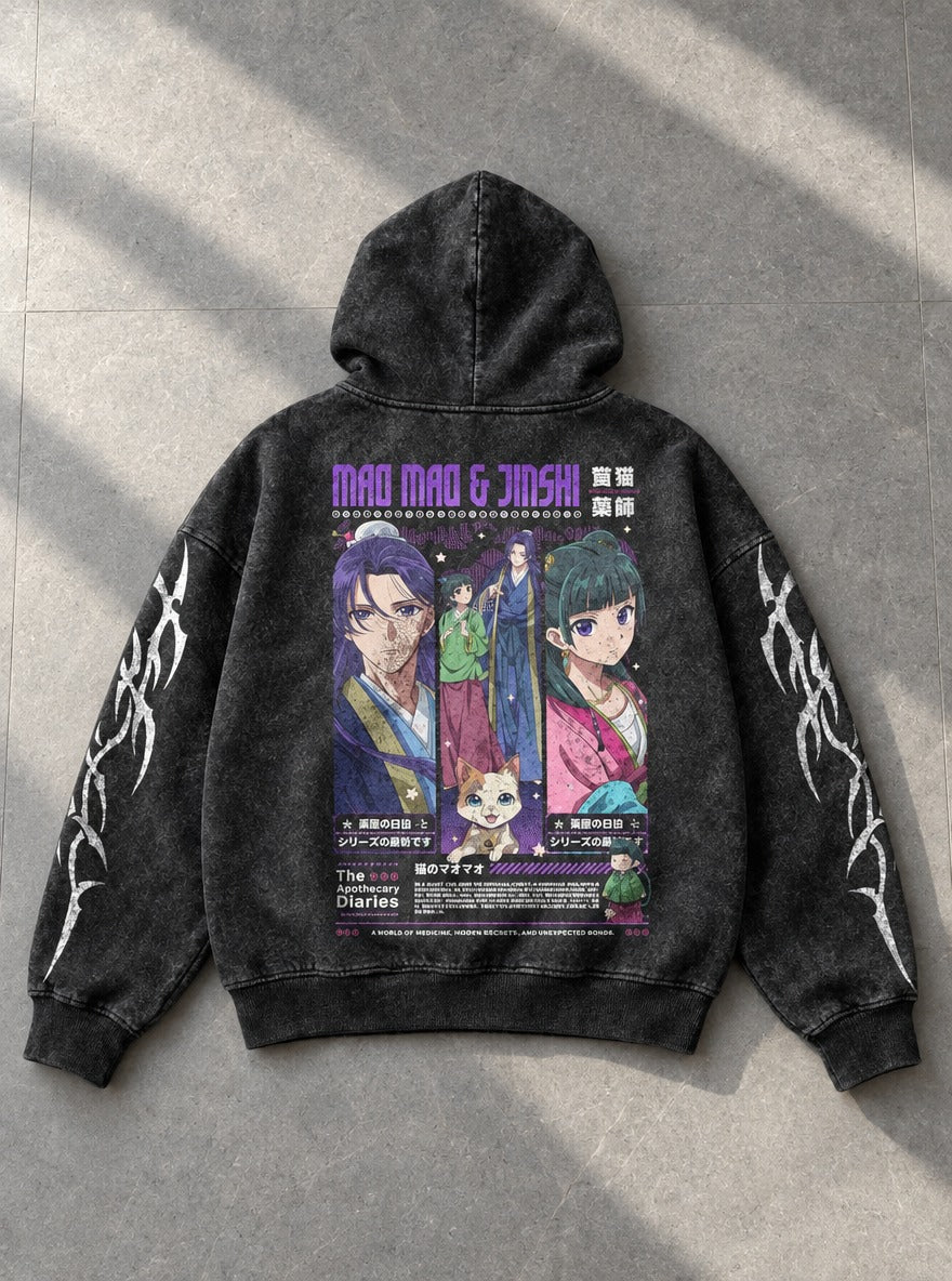 Maomao & Jinshi – Hoodie – flat-lay | Apothecary Diaries
