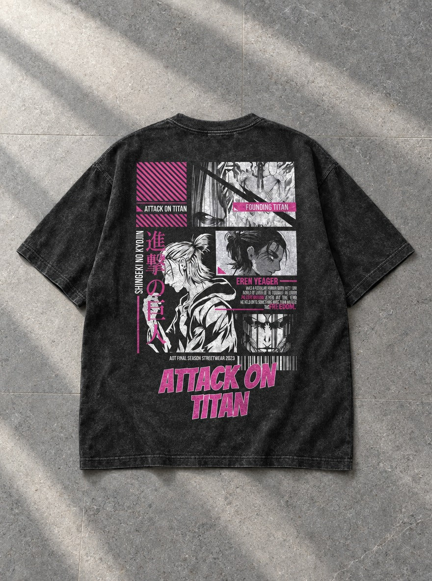 Eren Yeager Panels – T-Shirt – flat-lay | Attack on Titan