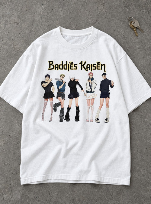 Baddies – White Tee – flat-lay | Meme Tees