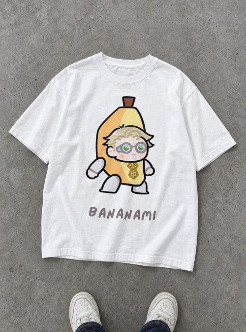 Bananami – White Tee – flat-lay | Meme Tees