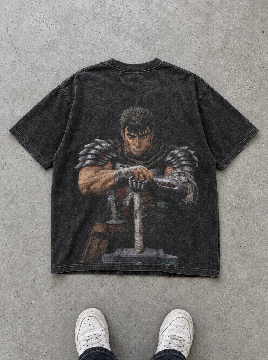 Guts Sword Vigil – T-Shirt – flat-lay | Berserk