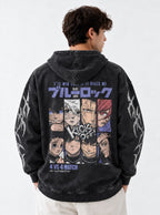 Graffiti Grid – Hoodie – model shot | Blue Lock