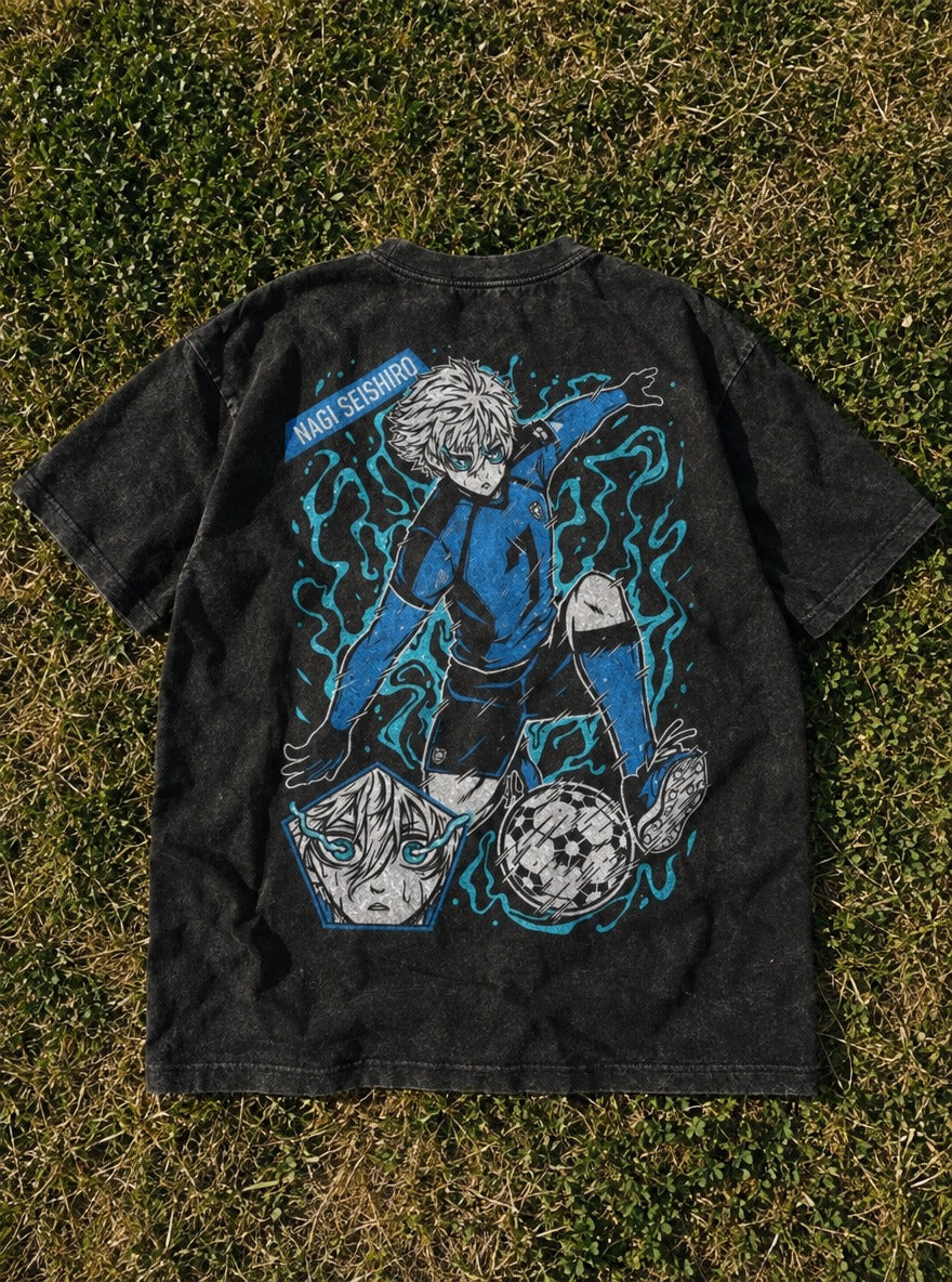 Nagi Strike – T-Shirt – flat-lay | Blue Lock