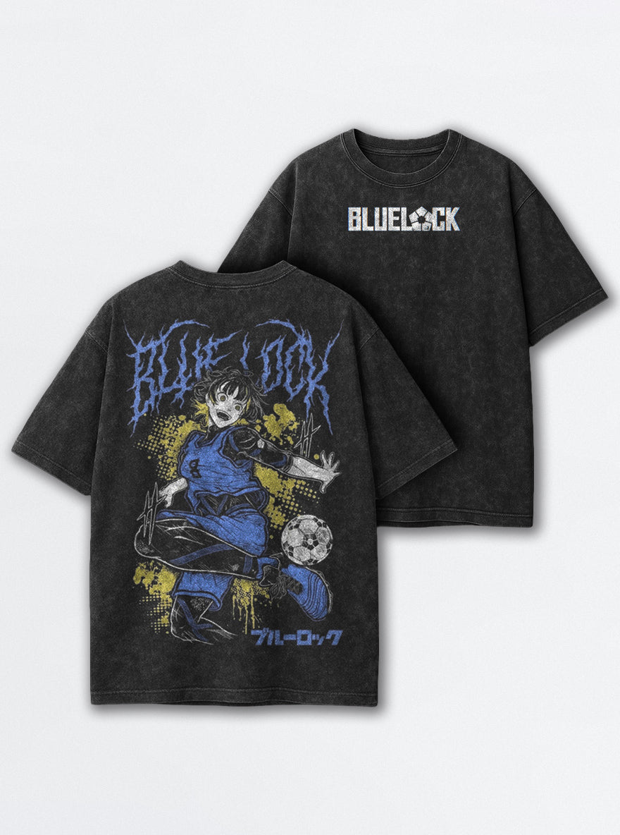 Splatter Kick – T-Shirt – mockup | Blue Lock