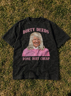D4C – Black Acid Wash Tee – flat-lay | Meme Tees