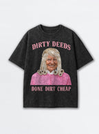 D4C – Black Acid Wash Tee – mockup | Meme Tees