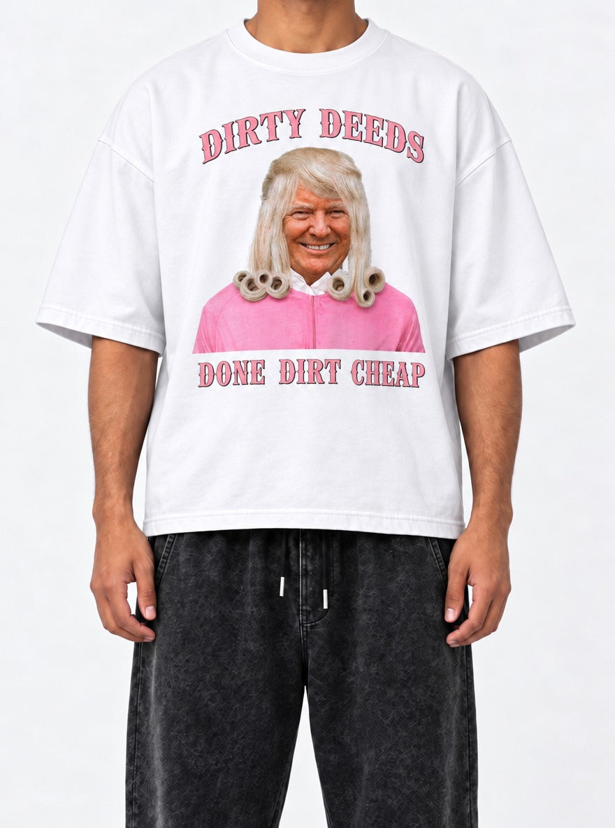 D4C – White Tee – model shot | Meme Tees