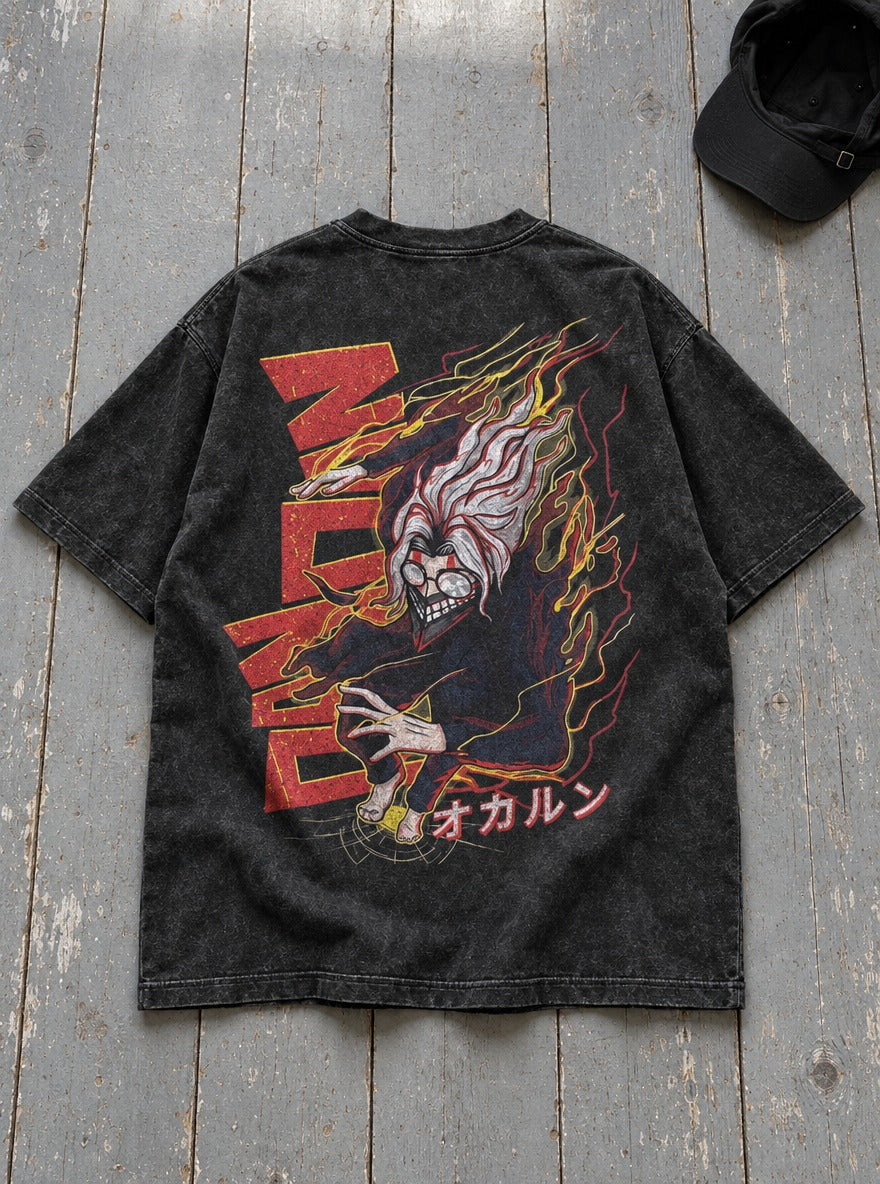 Okarun Lightning – T-Shirt – flat-lay | Dandadan