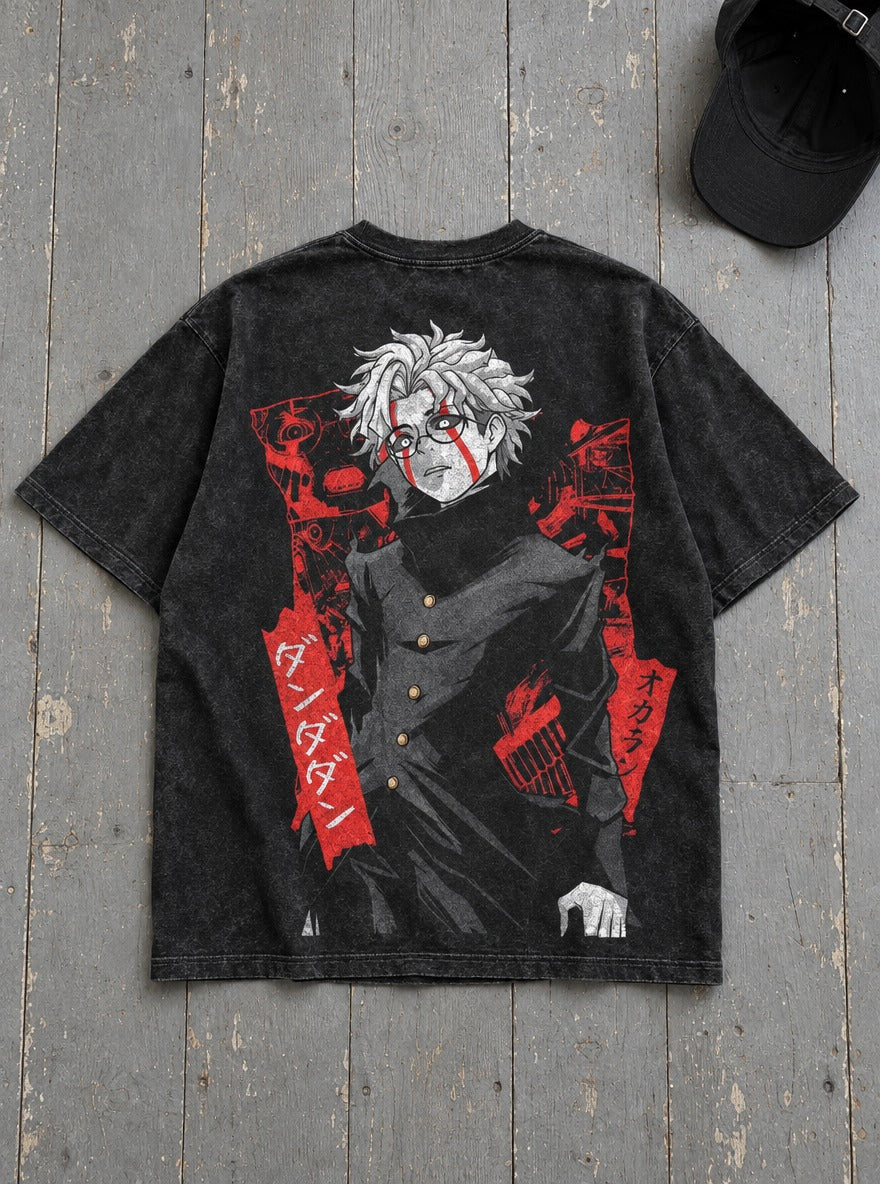 Okarun Uniform – T-Shirt – flat-lay | Dandadan