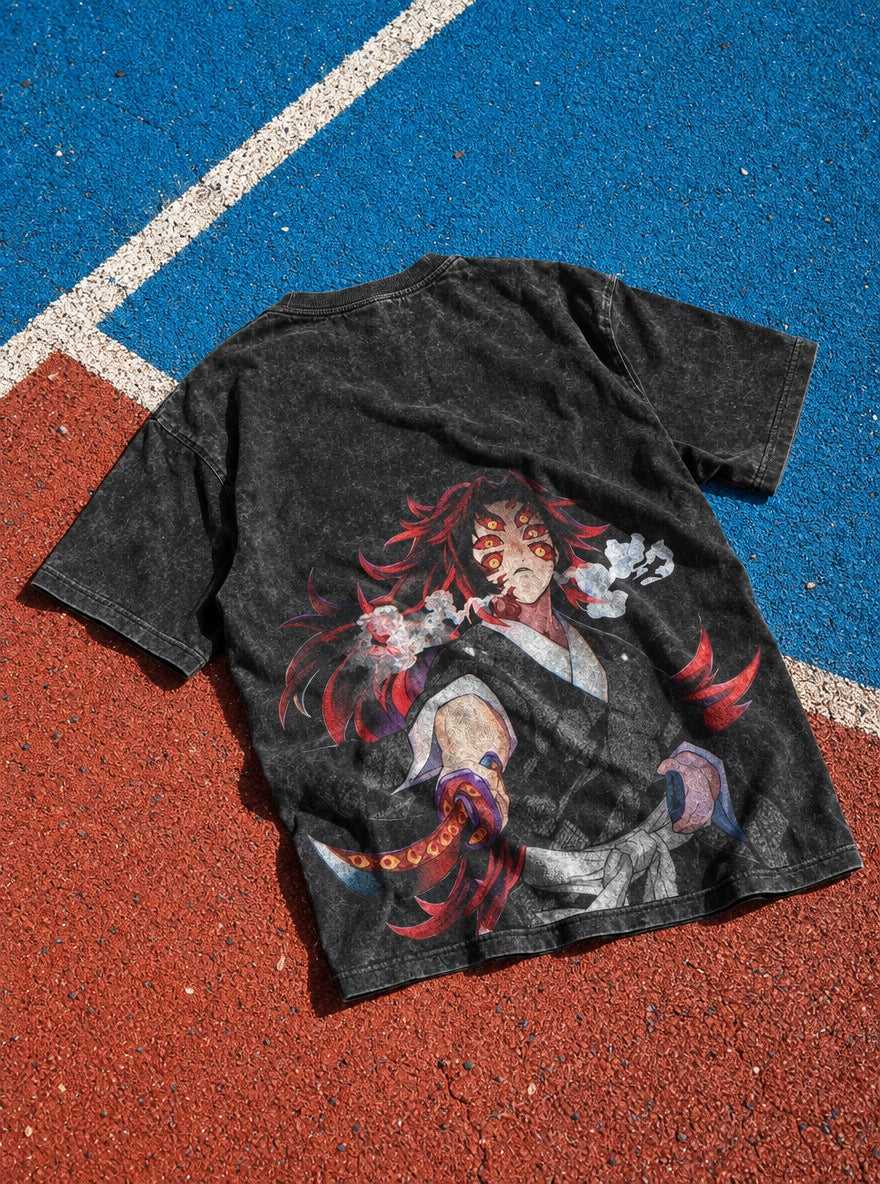 Kokushibo Smoke – T-Shirt – flat-lay | Demon Slayer