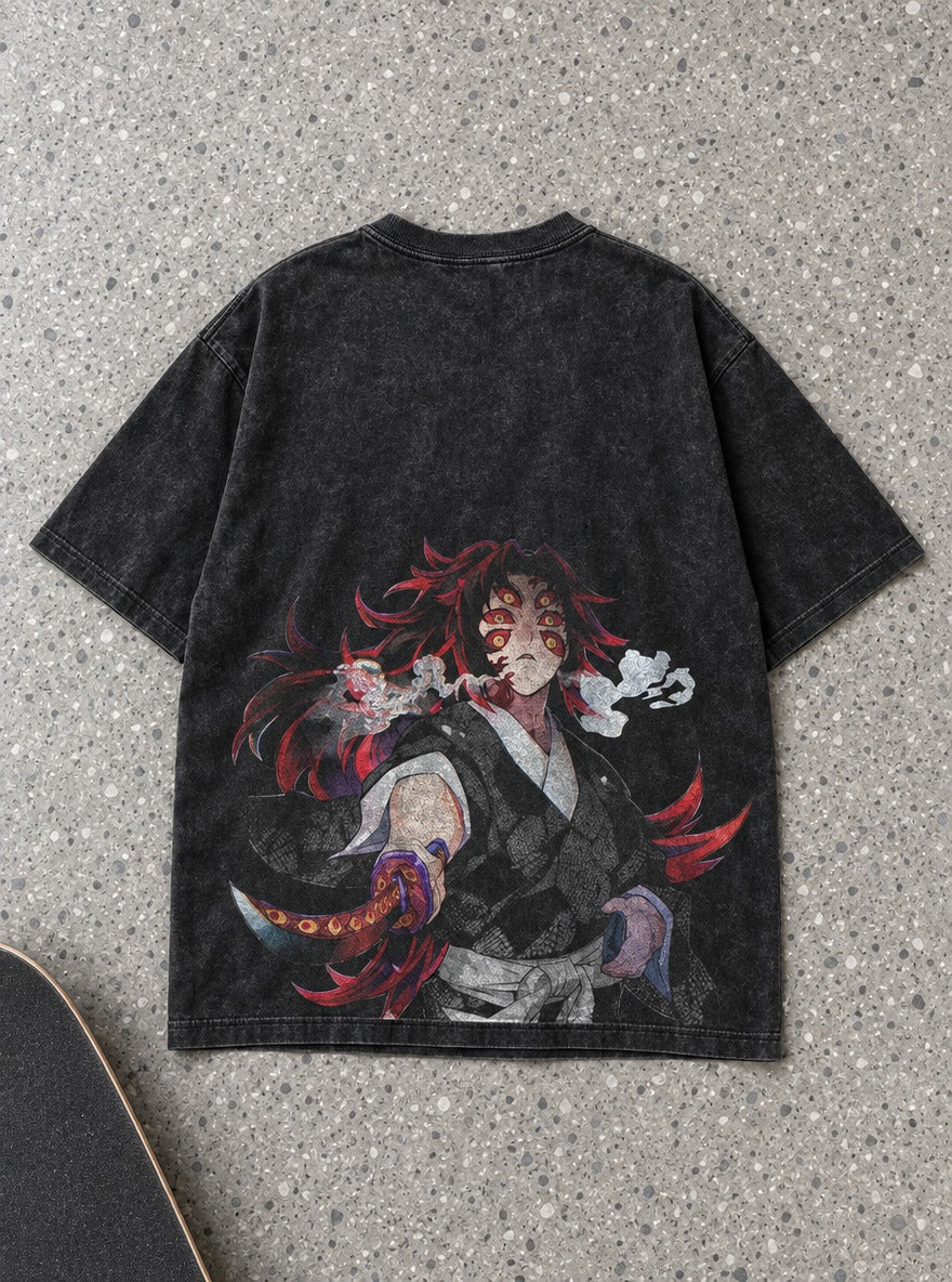 Kokushibo Smoke – T-Shirt – flat-lay | Demon Slayer