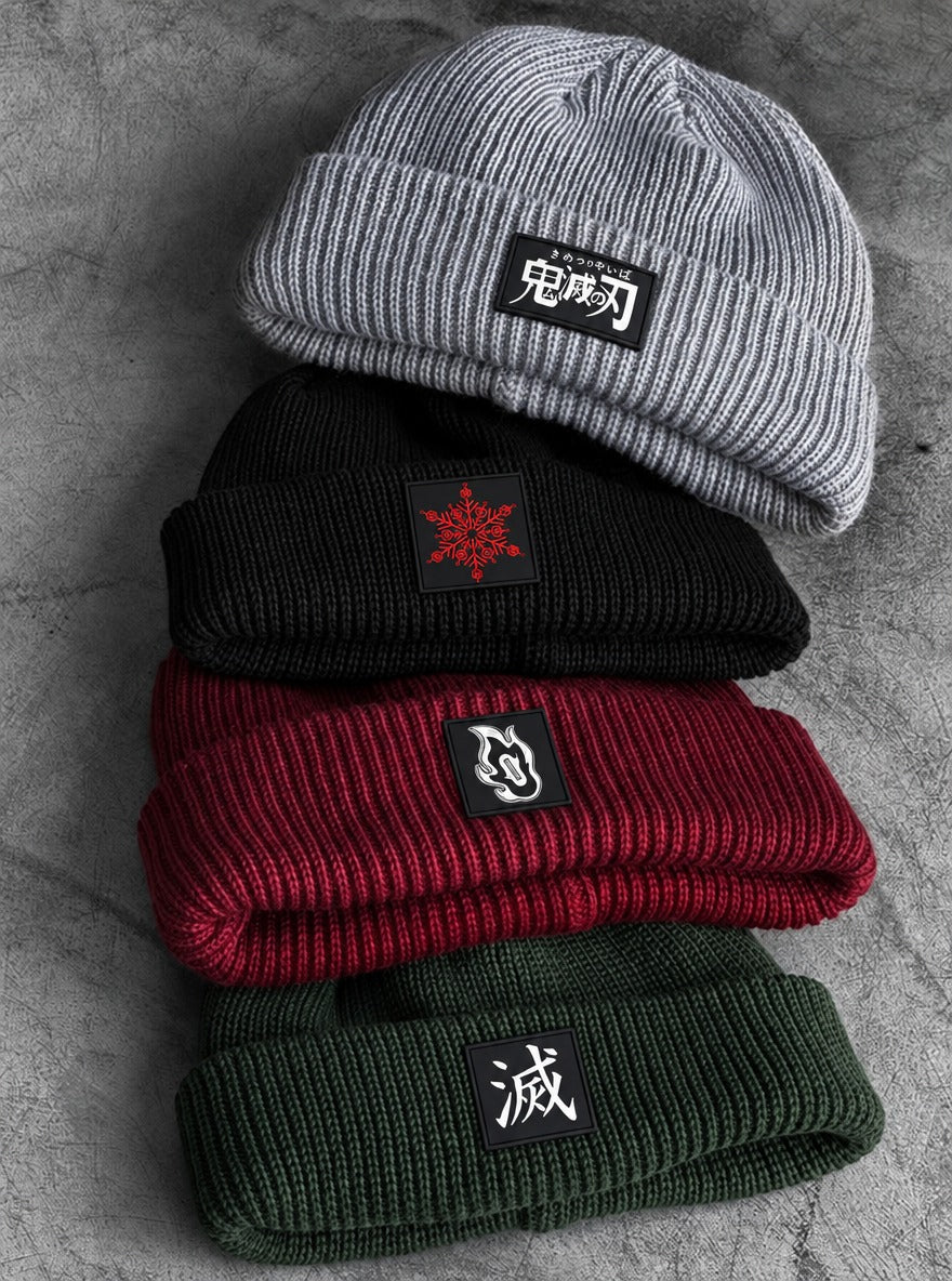 Slayer Crest Beanie 4-Pack – all four designs | Demon Slayer