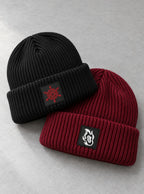 Slayer Crest Beanie 4-Pack – black and burgundy | Demon Slayer