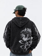 Tanjiro Resolve – Hoodie – model shot | Demon Slayer