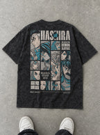 Pillar Mosaic – Black T-Shirt – flat-lay | Demon Slayer