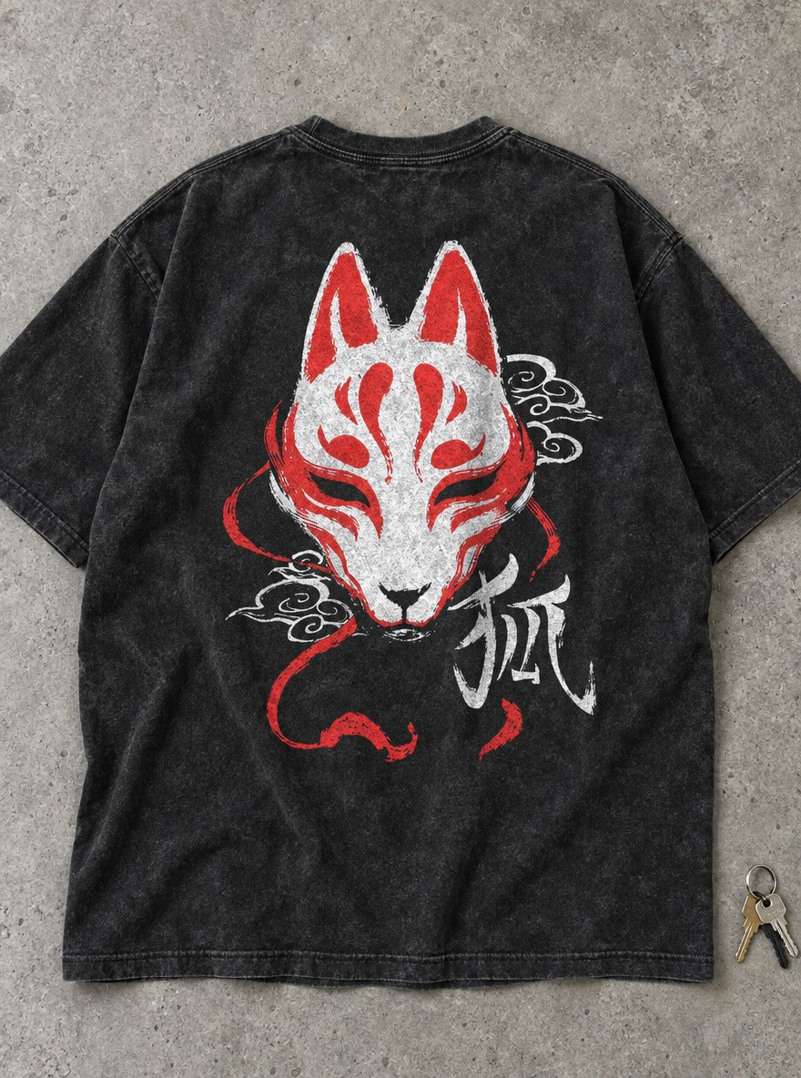 Slayer Mask – T-Shirt – flat-lay | Demon Slayer