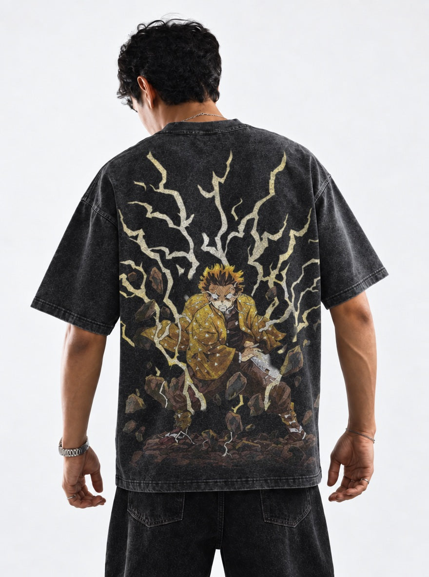 Zenitsu Thunder – T-Shirt – model shot | Demon Slayer